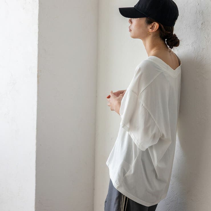 Vネック オーバーサイズトップス | Vita Felice | 詳細画像14 