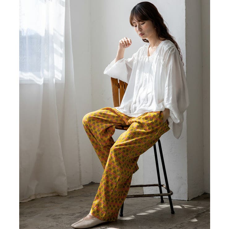 レーヨンブロックプリントパンツ | Vita Felice | 詳細画像8 