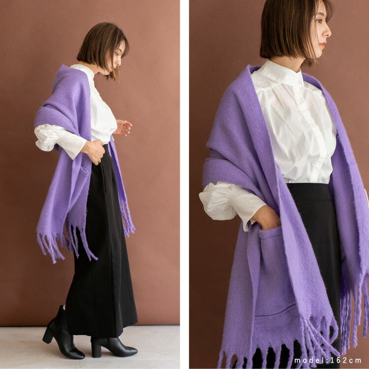 モヘアタッチ大判ブランケットストール[品番：VI000006850]｜Vita