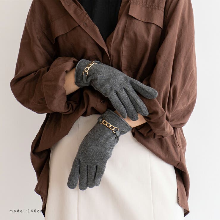 チェーンデザインタッチパネル対応グローブ | Vita Felice | 詳細画像9 