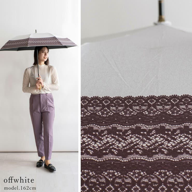 晴雨兼用ショートワイド傘（リネンレースプリント） | Vita Felice | 詳細画像24 