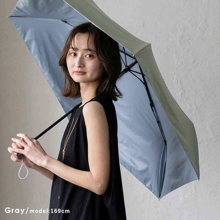 インナーカラー晴雨兼用折りたたみ傘（親骨60cm）[品番