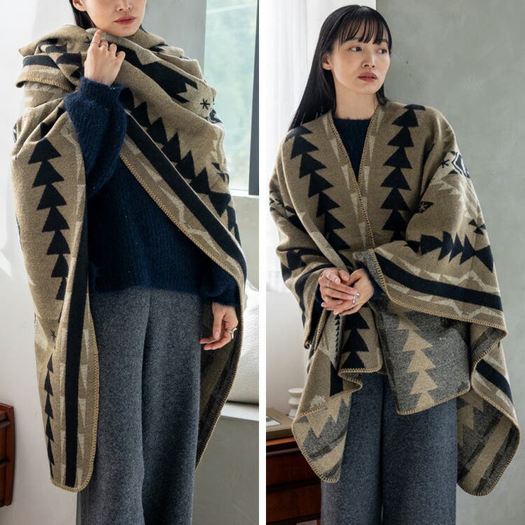 ブランケット風ポンチョ | Vita Felice | 詳細画像7 