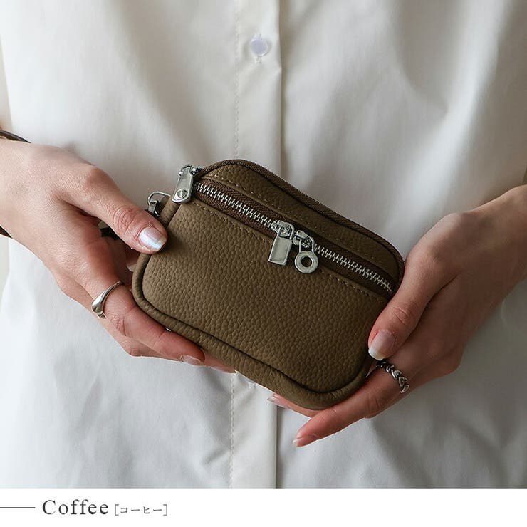 コーヒー | 牛革マルチケース（ミニストラップ付き） | Vita Felice