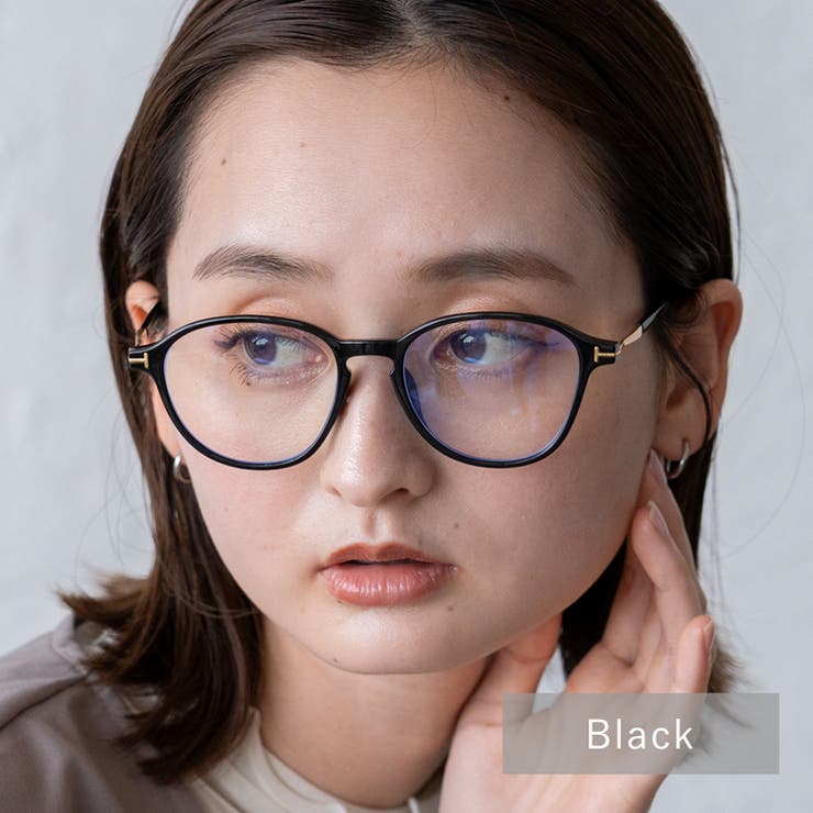 ブラック | ユニセックス伊達メガネ | Vita Felice