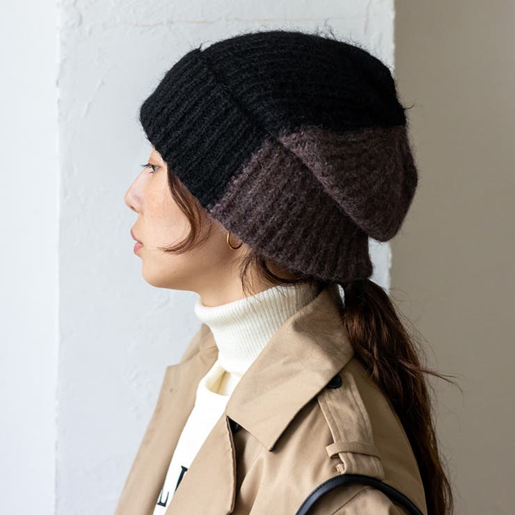 バイカラーケーブル編みニット帽 | Vita Felice | 詳細画像12 