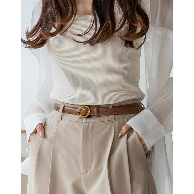 ニュアンスメタルバックル本革ベルト | Vita Felice | 詳細画像7 