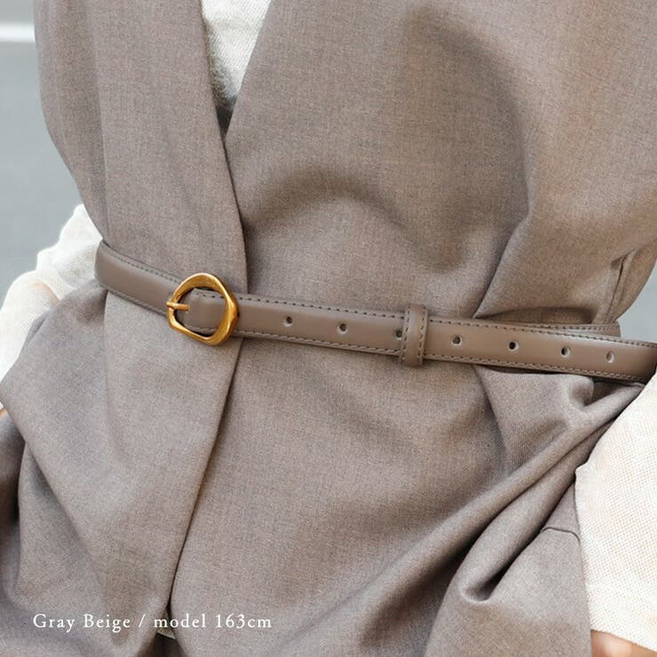 ニュアンスメタルバックル本革ベルト | Vita Felice | 詳細画像8 