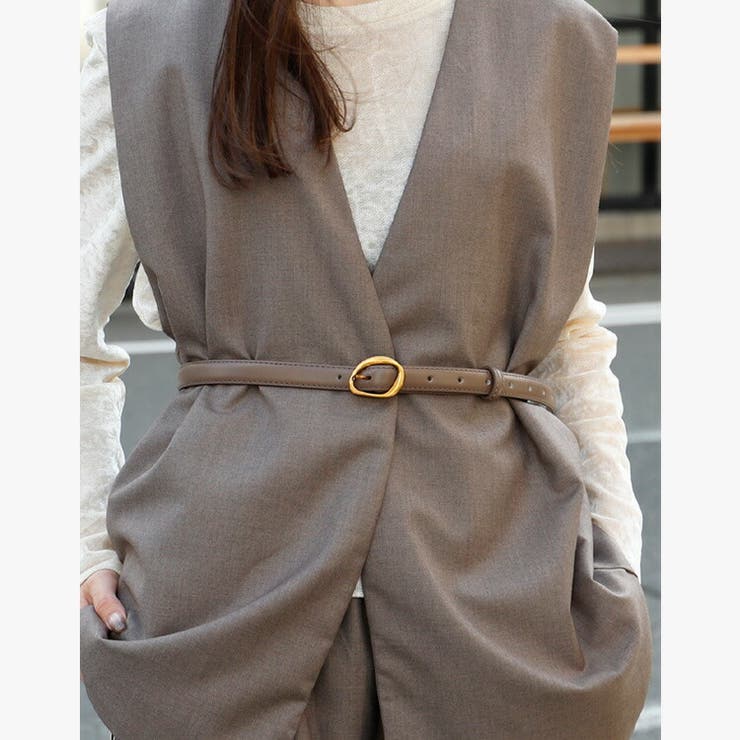 ニュアンスメタルバックル本革ベルト | Vita Felice | 詳細画像9 