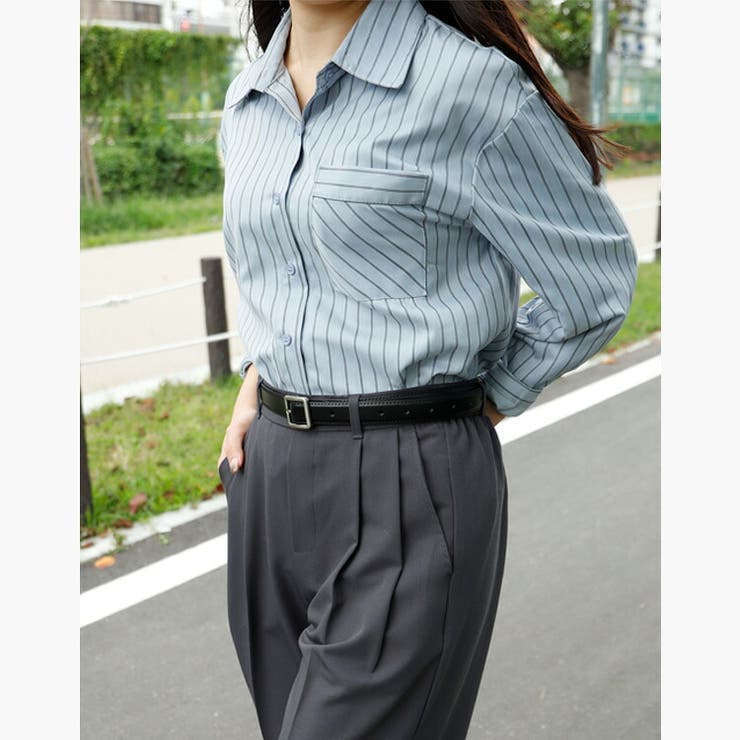 スクエアシルバーバックル本革ベルト | Vita Felice | 詳細画像5 