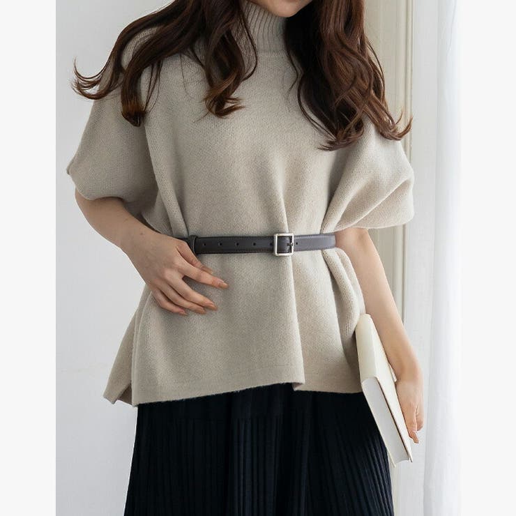 スクエアシルバーバックル本革ベルト | Vita Felice | 詳細画像9 