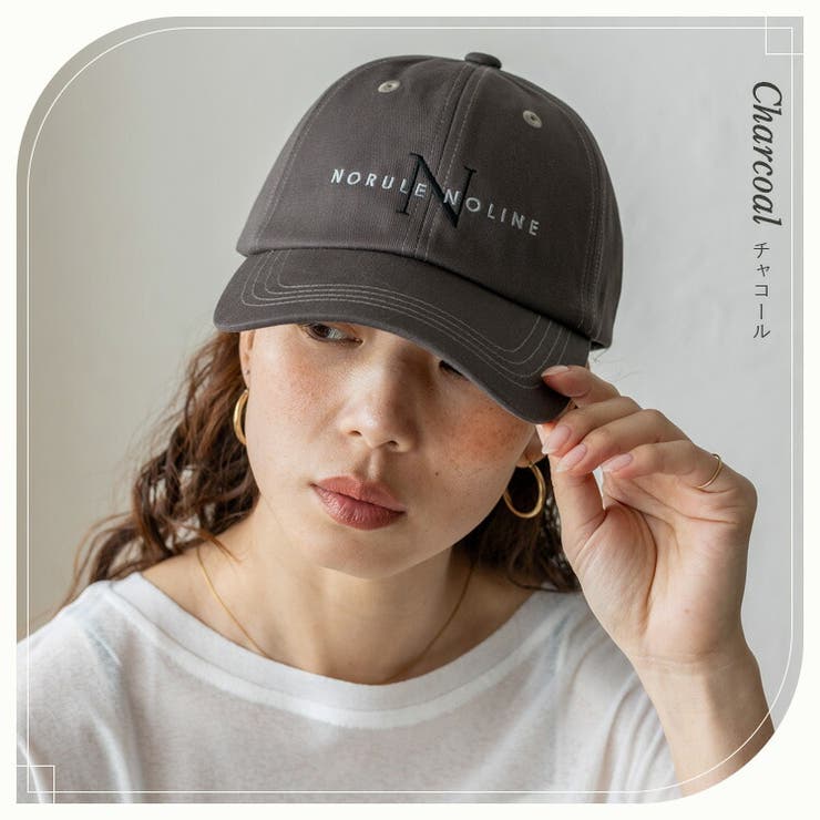 チャコール | コットンツイルロゴキャップ（深め） | Vita Felice