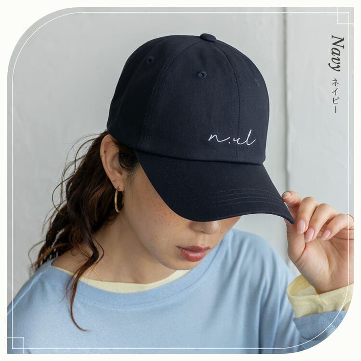 ネイビー | コットンツイルロゴキャップ（深め） | Vita Felice