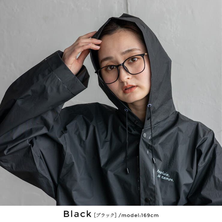 ブラック | ロングレインコート | Vita Felice