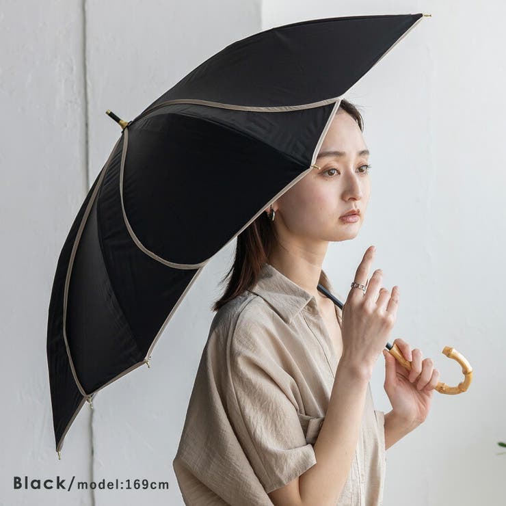 ブラック | 【完全遮光】フラワー日傘 | Vita Felice