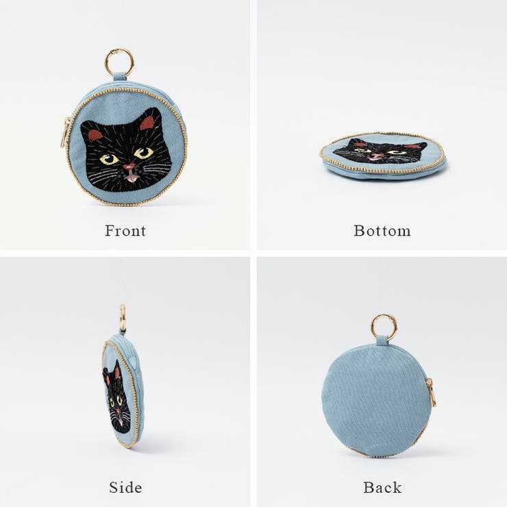 ネコ刺繍＆ビーズラウンドミニポーチ | Vita Felice | 詳細画像13 