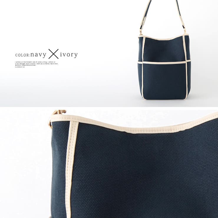 バケツ型キャンバスワンショルダーバッグ | Vita Felice | 詳細画像21 