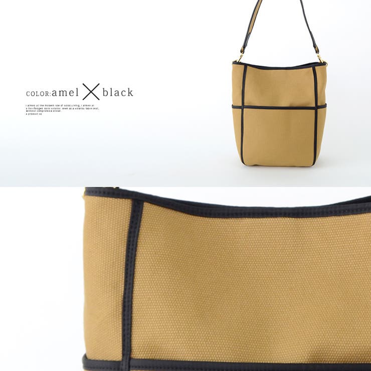 バケツ型キャンバスワンショルダーバッグ | Vita Felice | 詳細画像23 