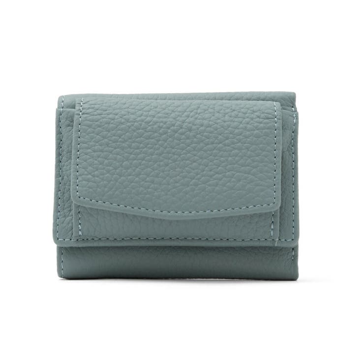 モスブルー | 【スキミング防止】本革スクエアミニウォレット | Vita Felice