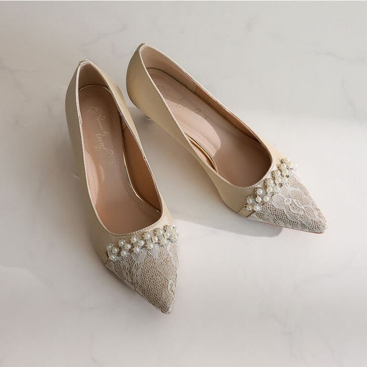 ビジューパール飾りグリッターレースパンプス | VIVIAN COLLECTION | 詳細画像6 