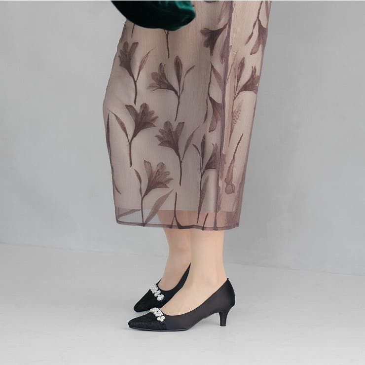 ビジューパール飾りグリッターレースパンプス | VIVIAN COLLECTION | 詳細画像9 