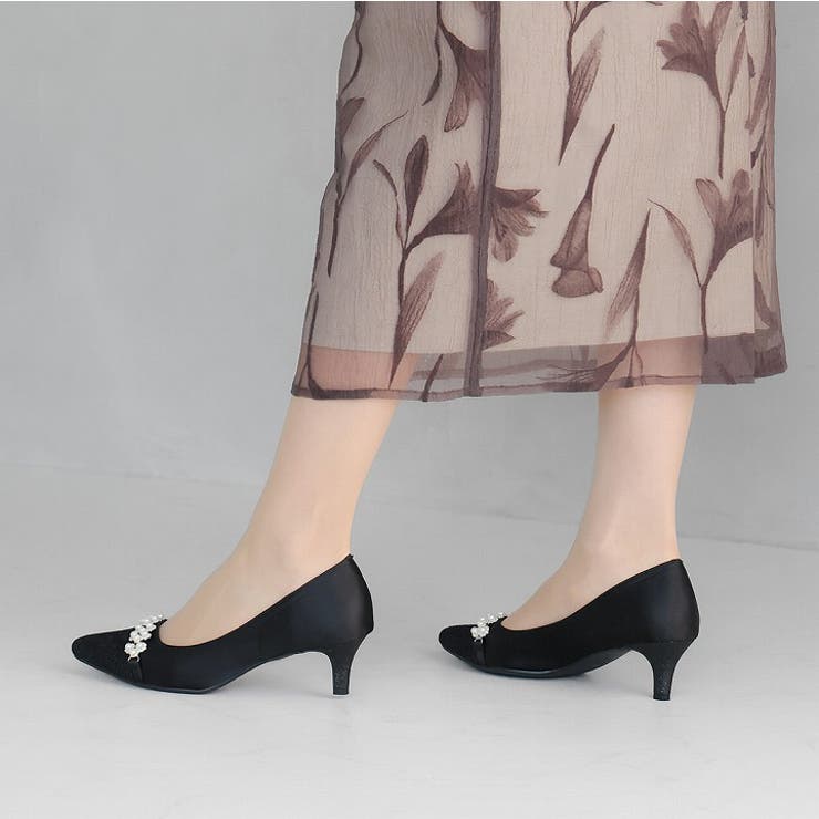 ビジューパール飾りグリッターレースパンプス | VIVIAN COLLECTION | 詳細画像10 