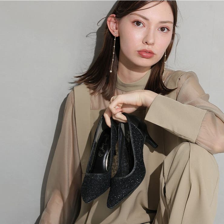 キラキラグリッターチュールパンプス | VIVIAN COLLECTION | 詳細画像11 