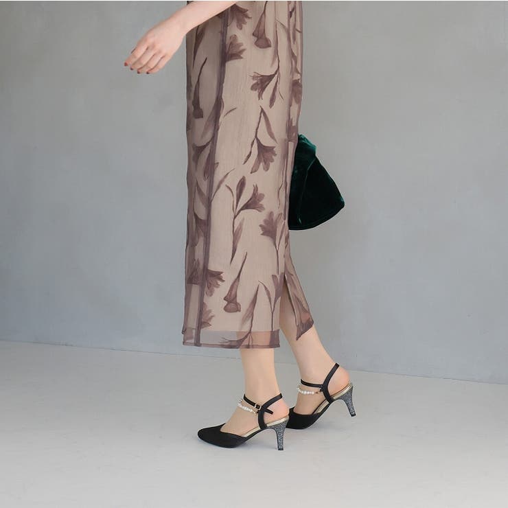 2WAYサテンパールストラップパンプス[品番：VIVS0009778]｜VIVIAN