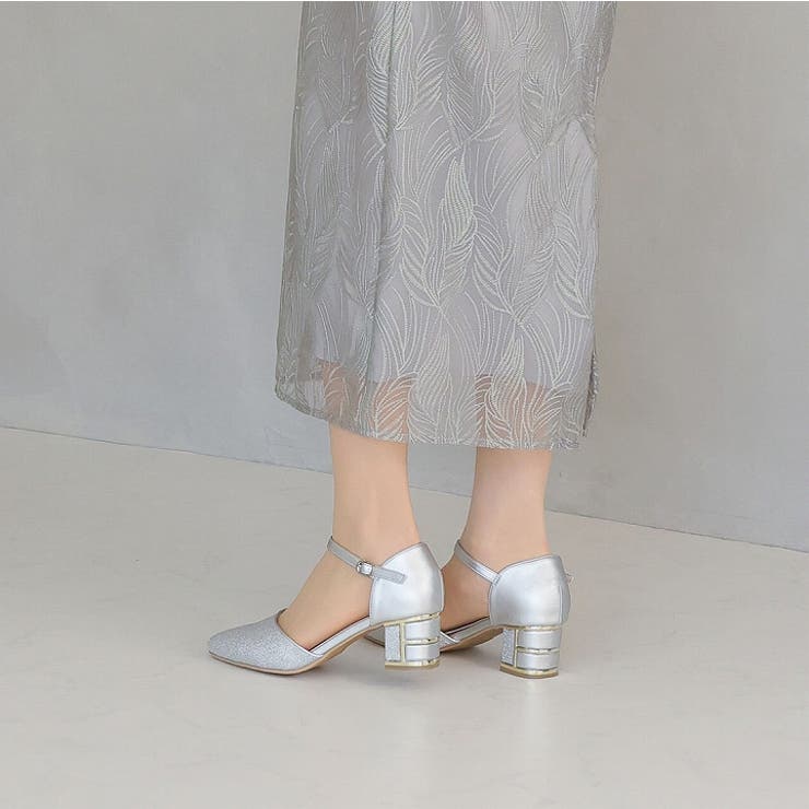 キラキラグリッターチャンキーヒールセパレートパンプス | VIVIAN COLLECTION | 詳細画像15 