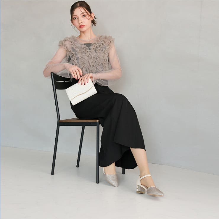 キラキラグリッターチャンキーヒールセパレートパンプス | VIVIAN COLLECTION | 詳細画像21 