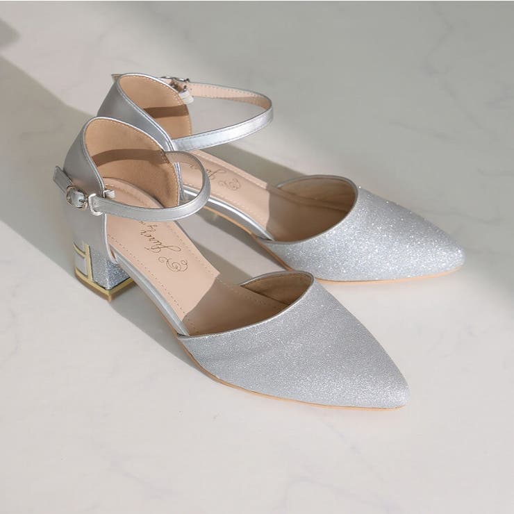 キラキラグリッターチャンキーヒールセパレートパンプス | VIVIAN COLLECTION | 詳細画像6 