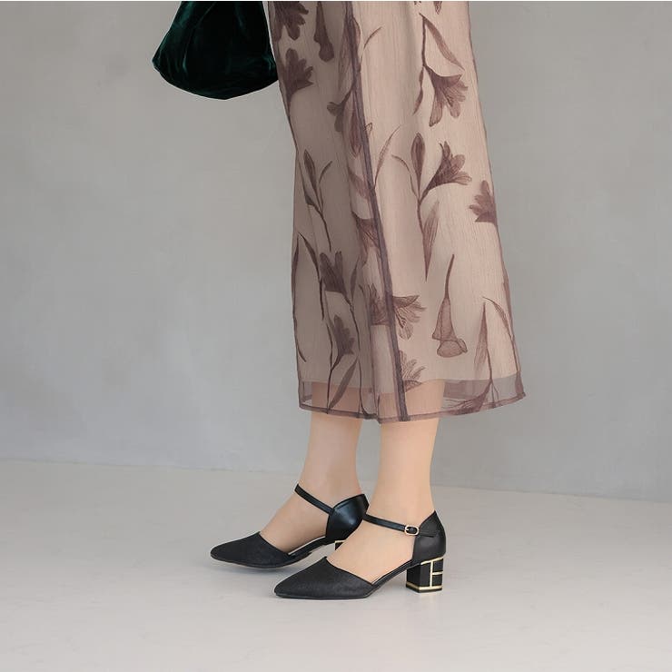 キラキラグリッターチャンキーヒールセパレートパンプス | VIVIAN COLLECTION | 詳細画像9 