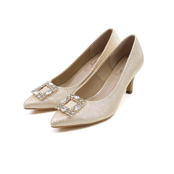 ポインテッドトゥビジューバックルパンプス[品番：VIVS0009877