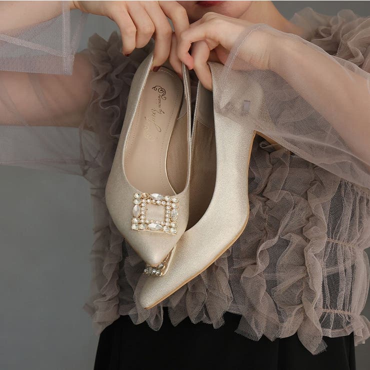 ポインテッドトゥビジューバックルパンプス | VIVIAN COLLECTION | 詳細画像21 