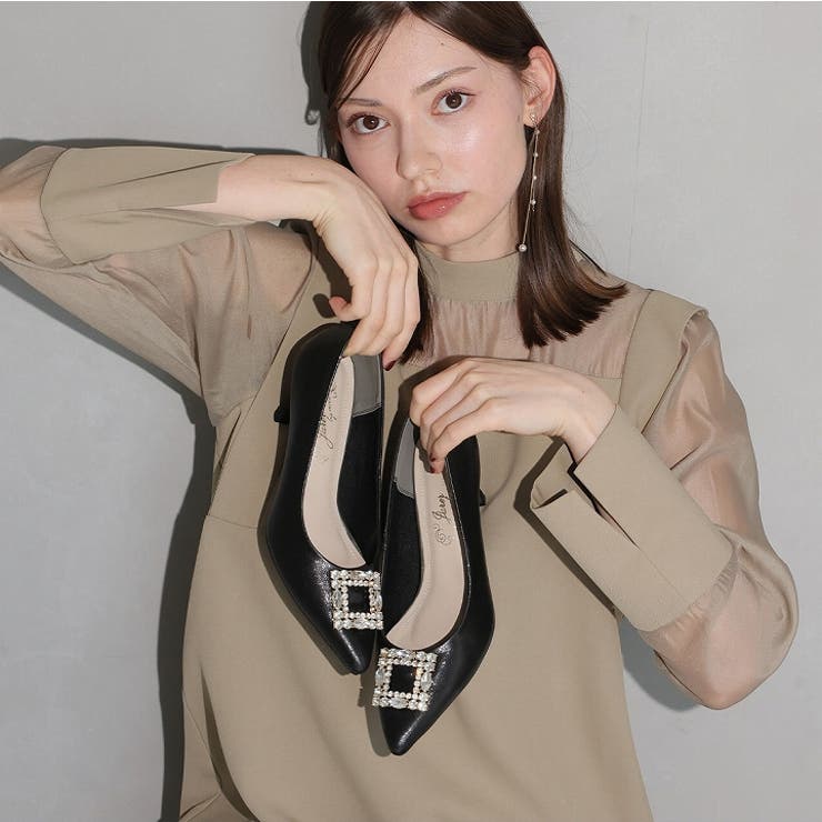 ポインテッドトゥビジューバックルパンプス | VIVIAN COLLECTION | 詳細画像9 