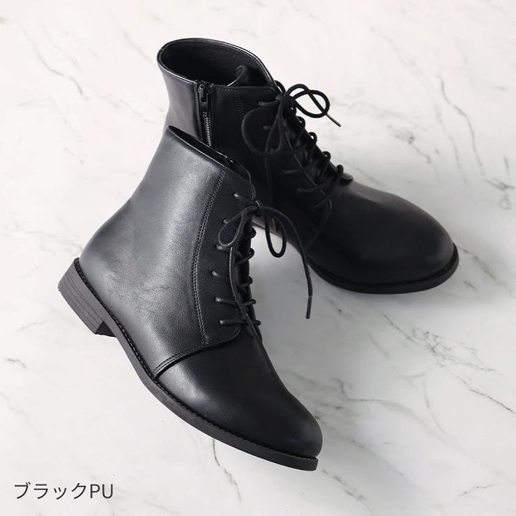 最も 割引 軽量ソール＆ローヒールレースアップショートブーツ[品番 靴
