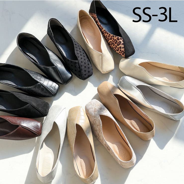 スクエアトゥ切り替えデザインバブーシュ | VIVIAN COLLECTION | 詳細画像1 