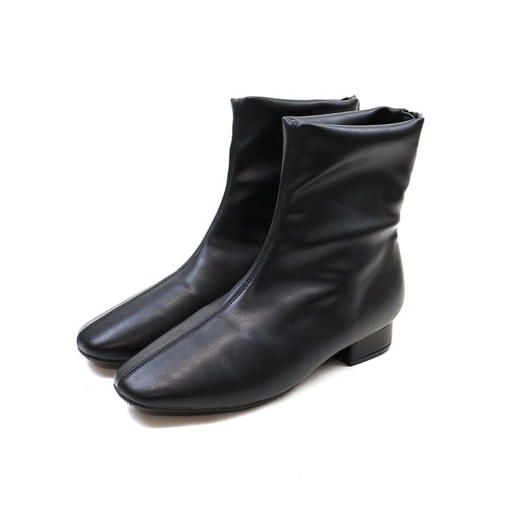 ブラック | 履きごこちやみつき感激 晴雨兼用ストレッチショートブーツ | VIVIAN COLLECTION