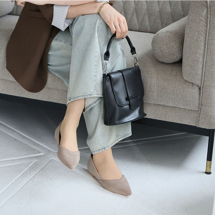 ポインテッドトゥVカット切り替えデザインフラットパンプス | VIVIAN COLLECTION | 詳細画像17 