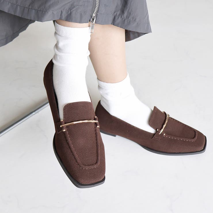 スクエアトゥピースソールビット付きローファー | VIVIAN COLLECTION | 詳細画像21 