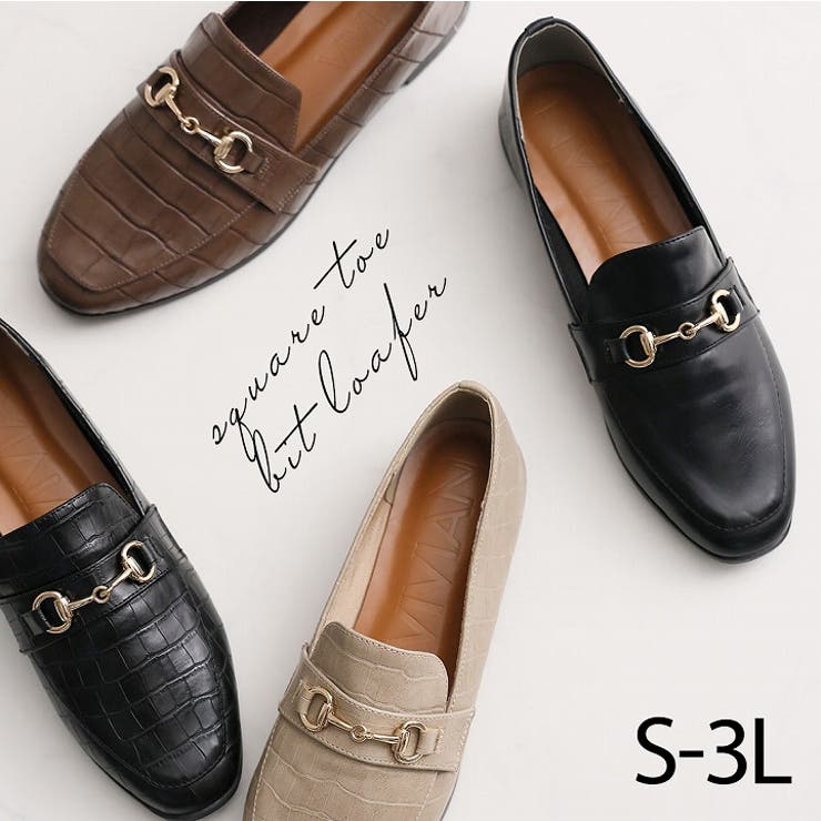 スクエアトゥビット付きローファー[品番：VIVS0000658]｜VIVIAN