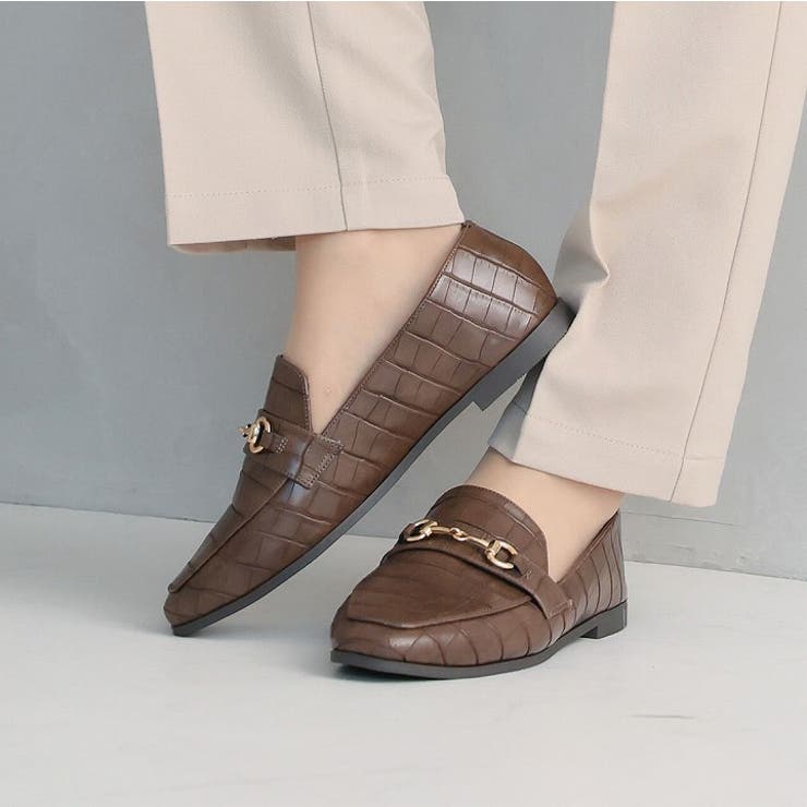 スクエアトゥビット付きローファー[品番：VIVS0000658]｜VIVIAN