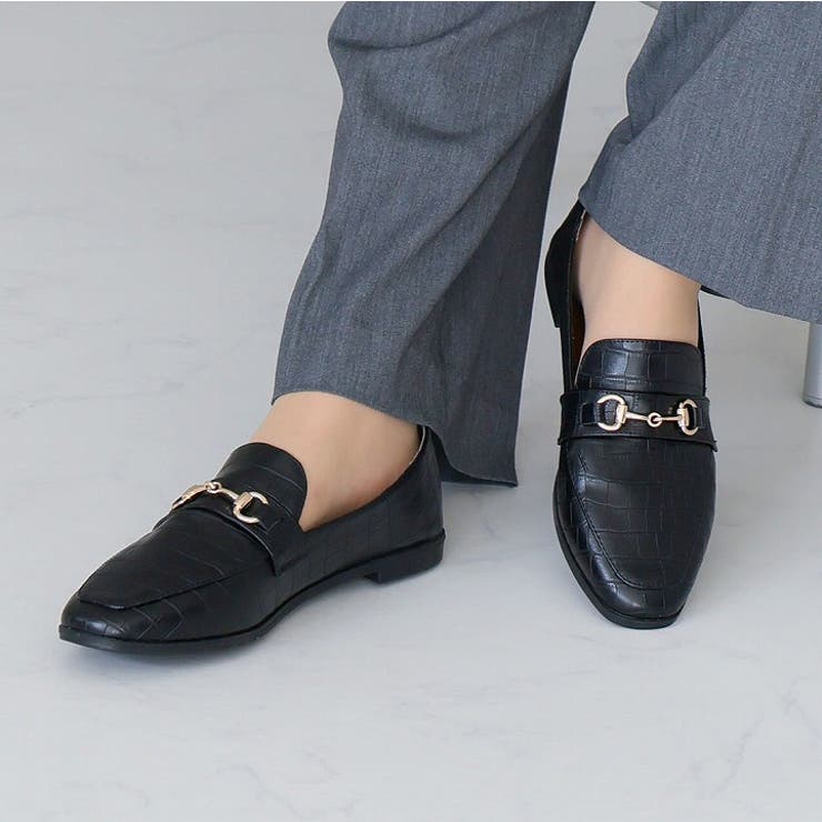 スクエアトゥビット付きローファー[品番：VIVS0000658]｜VIVIAN