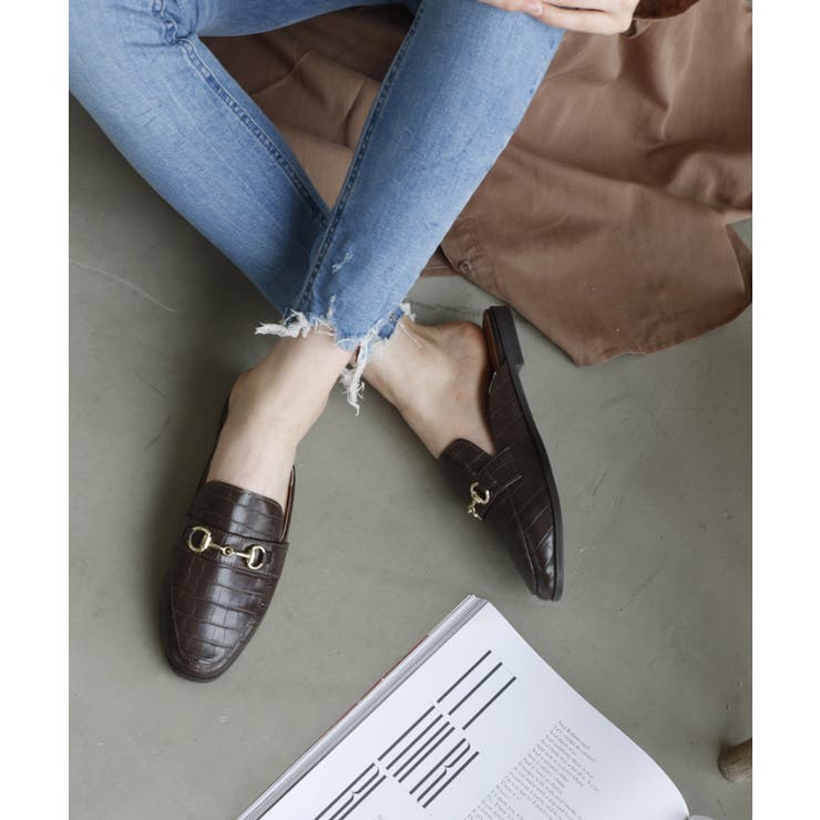 ブラウンクロコ | Vivian ローファー レディース | VIVIAN COLLECTION