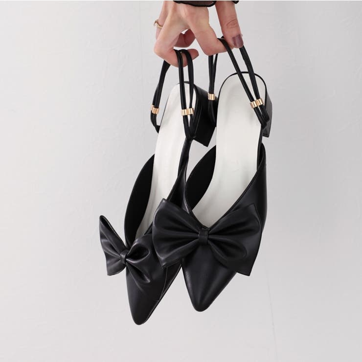 2wayポインテッドトゥリボンストラップミュールパンプス | VIVIAN COLLECTION | 詳細画像17 