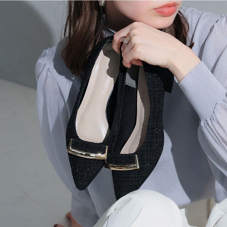 ポインテッドトゥゴールドバックルモチーフパンプス | VIVIAN COLLECTION | 詳細画像21 