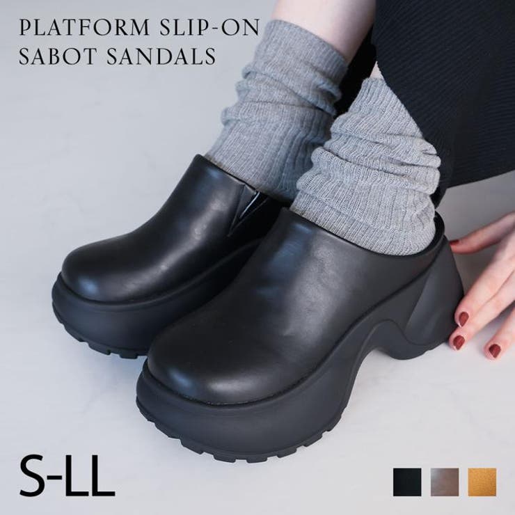 厚底スリッポンサボサンダル[品番：VIVS0010074]｜VIVIAN COLLECTION