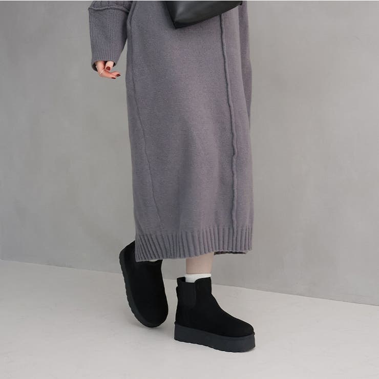 厚底サイドゴアムートンブーツ | VIVIAN COLLECTION | 詳細画像16 