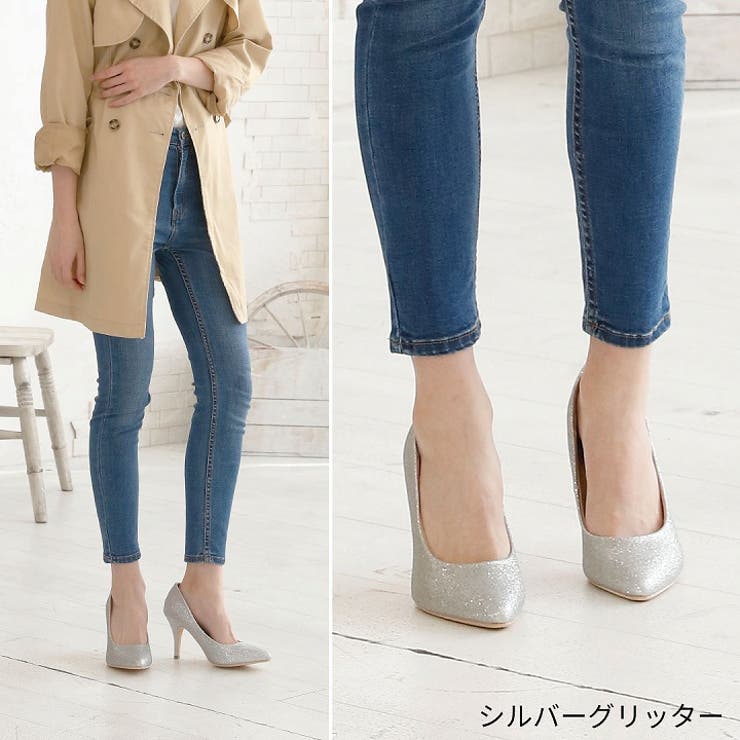 激レア美品♥arena 競パン M(デッドストック) ポインテッドトゥ9cmキレイめパンプス[品番：VIVS0000745
