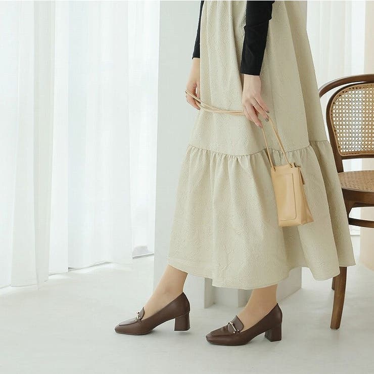 スクエアトゥビット付きローファーパンプス | VIVIAN COLLECTION | 詳細画像18 